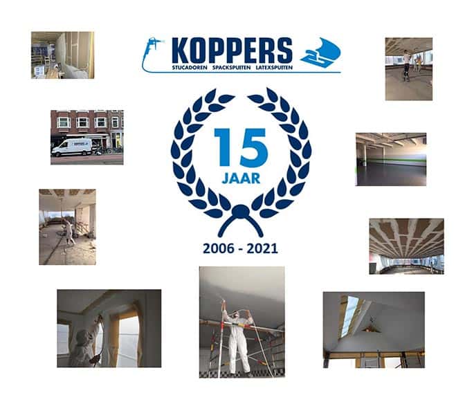 Stucadoorsbedrijf Koppers - Jubileum - 15 jaar